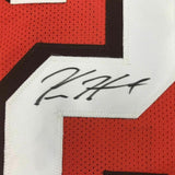 FRAMED Autographed/Signed KAREEM HUNT 33x42 Cleveland Orange Jersey JSA COA Auto