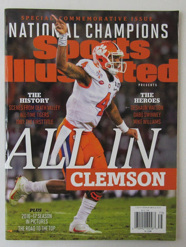 Clemson Tigers National Champions Sports Illustrated 1/17 NO LABEL 181363