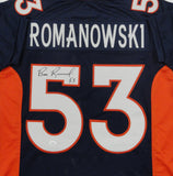 Broncos BILL ROMANOWSKI Signed Custom Replica Denver Blue Jersey AUTO - JSA