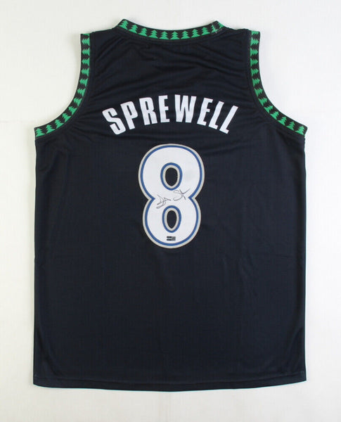 Latrell Sprewell Signed Minnesota Timberwolves Jersey (Steiner) 4x NBA All Star