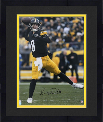 Framed Kenny Pickett Pittsburgh Steelers Autographed 16" x 20" Throwing Photo