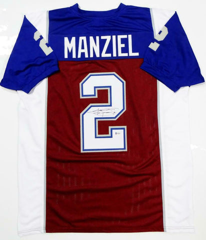 Johnny Manziel Autographed Canadian Pro Style Jersey- Beckett Authenticated *2