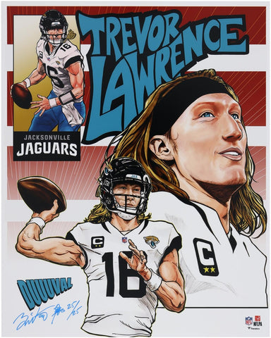 Trevor Lawrence Jaguars 16x20 Photo Print - Art and Signed by Brian Kong - LE 25