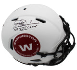 Joe Theismann Signed Washington Commanders Authentic Lunar NFL Helmet with Insc.