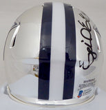 Ezekiel Elliott Autographed Cowboys Chrome Mini Helmet (Smudged) Beckett L64495