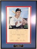 Ted Williams Autographed 12x18 Stats Poster Framed (18.5"W x 25.5"H) Beckett LOA