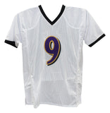 Justin Tucker Autographed/Signed Pro Style White XL Jersey Beckett 39571