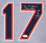 Denny McLain Signed 1968 Tigers Jersey Inscribed "31-6, 1968" & "2x CY 68/69"