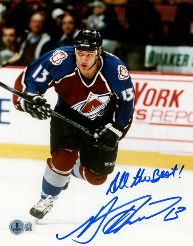 Dan Hinote Autographed/Signed Colorado Avalanche 8x10 Photo Beckett 57696