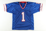 Marv Levy Signed Buffalo Bill Coach Levy Jersey (Beckett) 4 Straight Super Bowls