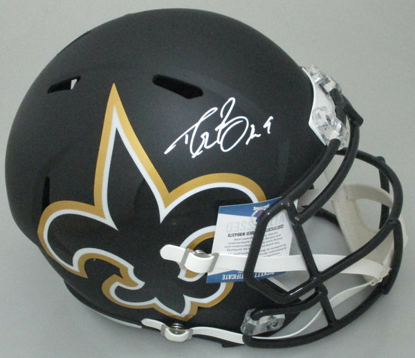 Saints DREW BREES Signed Full Size AMP Replica Speed Helmet AUTO - Beckett