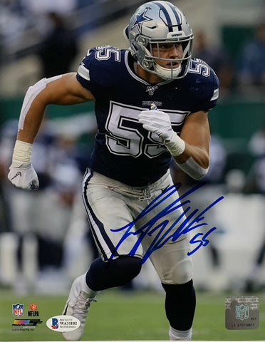 Cowboys LEIGHTON VANDER ESCH Signed 8X10 Photo #9 AUTO -2018 1st Round - BAS
