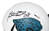 Fred Taylor Autographed Jacksonville Jaguars lunar mini helmet BAS 40087