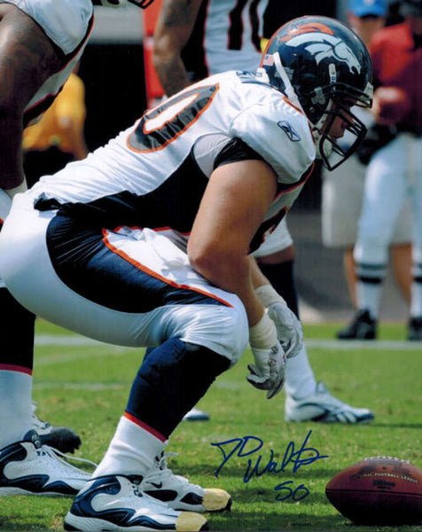 JD Walton Autographed/Signed Denver Broncos 8x10 Photo 13701