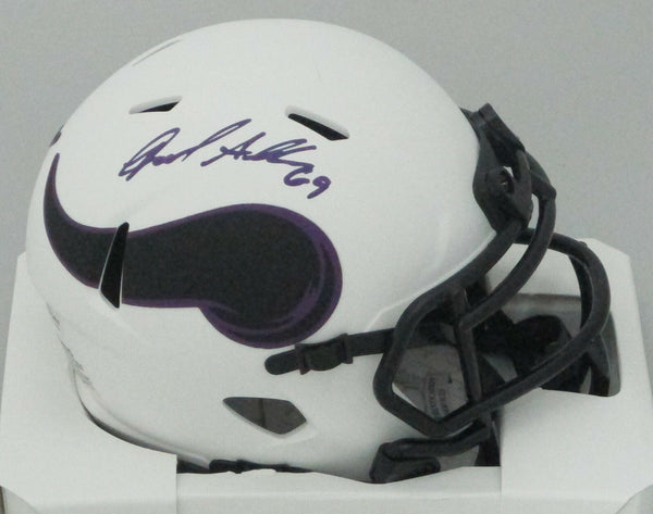 Vikings legend JARED ALLEN Signed Riddell Speed LUNAR Speed Mini Helmet AUTO BCA
