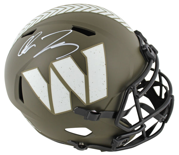 Commanders Chase Young Signed Salute To Service Full Size Speed Rep Helmet BAS