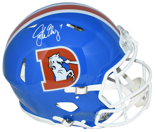JOHN ELWAY SIGNED DENVER BRONCOS THROWBACK AUTHENTIC SPEED HELMET BECKETT