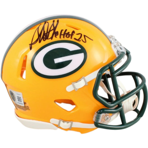 Sterling Sharpe Autographed Green Bay Packers Helmet Mini w/HOF Beckett 58526