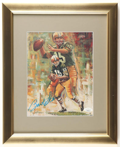 Green Bay QB Bart Starr Signed Packers Framed Display (JSA COA) 2xSuper Bowl MVP