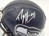 Percy Harvin Autographed Seattle Seahawks Blue Mini Helmet Beckett QR #BS30443