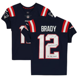 Tom Brady Autographed "2000 Pick #199 6x SB Champ" Elite Jersey Fanatics LE 6/12