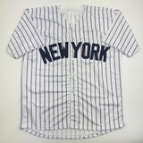 Autographed/Signed Devin Williams New York Pinstripe Jersey JSA COA
