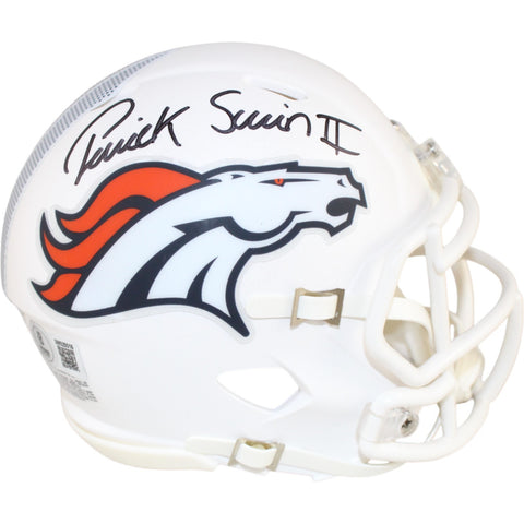 Patrick Surtain Autographed Denver Broncos Alt Mini Helmet Beckett Witness 51350