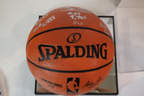 Dwayne Wade Autographed Spalding Basketball w/ Inscriptions and w/ Case Fanatics