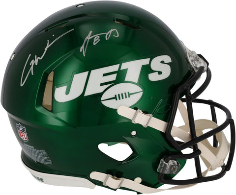Aaron Rodgers & Garrett Wilson New York Jets Signed Riddell Authentic Helmet