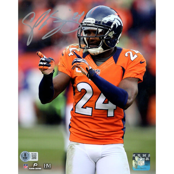 Champ Bailey Autographed/Signed Denver Broncos 8x10 Photo Beckett 48643