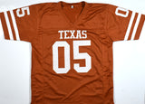 2005 Texas Longhorns Autographed Orange College Style Jersey- Ai Verified *Black