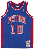 FRMD Dennis Rodman Pistons Signed Blue 1988-89 Mitchell & Ness Replica Jersey
