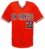 Jack Clark Signed Orange Throwback Custom Baseball Jersey w/Ripper - (SS COA)