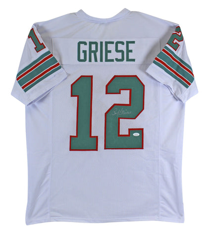 Bob Griese Authentic Signed White Pro Style Jersey Autographed JSA Witness