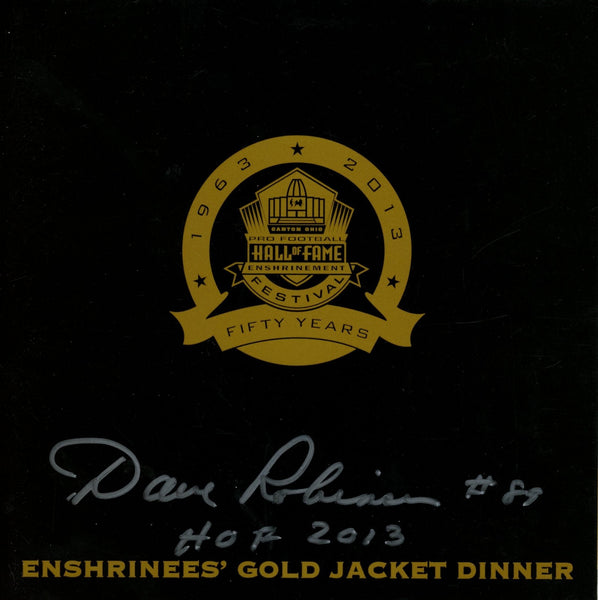 Dave Robinson Signed Green Bay Packers 2013 Gold Jacket Dinner Program BAS 57201