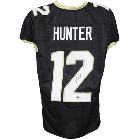 Travis Hunter Autographed College Style XL Black Jersey Beckett Witness 53322