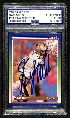 Sam Mills HOF Signed/Autographed 1990 Score #74 Saints/Panthers PSA/DNA 201489