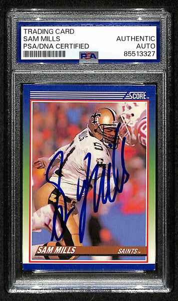 Sam Mills HOF Signed/Autographed 1990 Score #74 Saints/Panthers PSA/DNA 201489