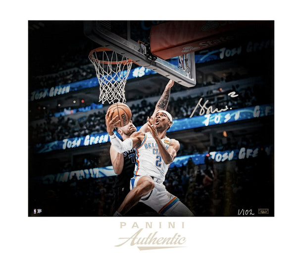 Shai Gilgeous-Alexander Autographed 16x20 "Reverse" Photograph LE 102 Panini
