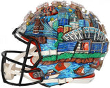 Joe Burrow & Ja'Marr Chase Bengals Signed Authentic Helmet-Art Charles Fazzino