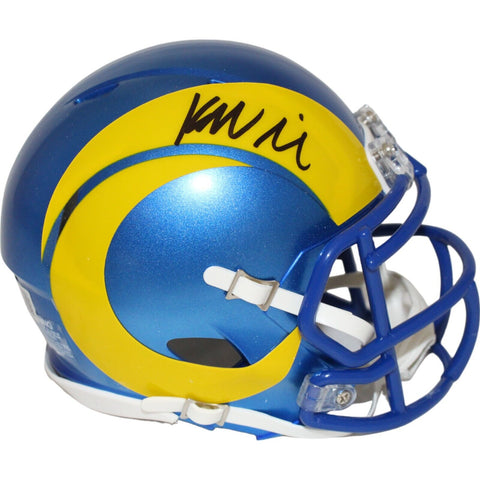 Kyren Williams Autographed/Signed Los Angeles Rams Mini Helmet Beckett 43847