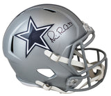 Cowboys Michael Irvin Signed Silver Full Size Speed Rep Helmet BAS Witnessed