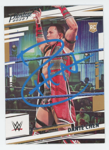 Dante Chen WWE Signed 2022 Panini Chronicles Prestige #171 RC Card BAS #BS86637