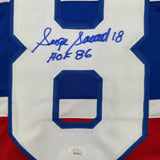 Signed Serge Savard HOF 86 Montreal Canadiens Red Jersey JSA COA