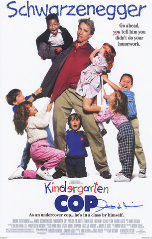 Penelope Ann Miller Signed Kindergarten Cop 11x17 Movie Poster - (SCHWARTZ COA)