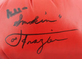 Muhammad Ali & Joe Frazier Signed Red Everlast Boxing Glove BAS LOA #AE13631