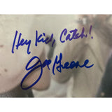 Joe Greene Tommy Okon Autographed 16x20 Hey Kid, Catch! Steelers Beckett 48998