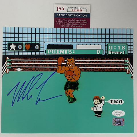 Autographed/Signed Mike Tyson Punchout Nintendo Game 8x10 Photo JSA COA