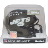 Joe Klecko Autographed/Signed New York Jets Salute Mini Helmet Beckett 43018