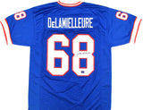 Joe DeLamielleure Autographed Blue Pro Style Jersey - Prova *Black